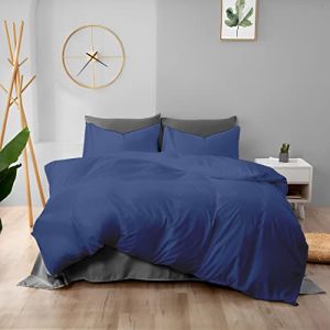 WYFKYMXX Housse de Couette imperméable Doux et Confortable Protège Couette imperméable hypoallergénique étanche Waterproof Duvet Protector (Bleu Foncé, 260 x 240 cm) (SAJYSM, neuf)