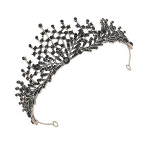 FRCOLOR Couronne Baroque Noire pour Mari&eacute;e &ndash; Accessoire de Robe de Mari&eacute;e &Eacute;l&eacute;gant &ndash; Couronne de F&ecirc;te Vintage Style Baroque &ndash; 1 Pi&egrave;ce pour Mariage Bal Anniversaire (White Beach, neuf)