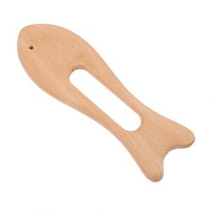 Healeved Outil De Massage Gua Sha Pour Le Corps Planche À Gratter En Bois Pour Le En Forme De Poisson De 20 Cm Point De Pression Outil De Massage Gua Sha Sandale Gua Sha (Accompany JY, neuf)