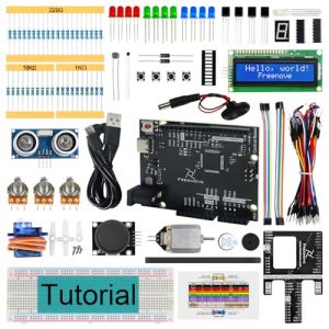 Freenove Super Starter Kit with Board V5 Rev4 Mini (Compatible with Arduino IDE), Arm Cortex-M4 Microcontroller, 305-Page Detailed Tutorial, 172 Items, 60 Projects (Freenove-EU, neuf)