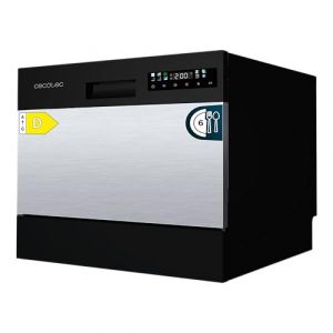 Cecotec Lave-vaisselle Compact Libre Installation 6 couverts Bolero Aguazero 2300 Inox.8 programmes, Classe D, Panneau tactile couleur, Départ différé, Fonction prélavage, Dry+, Germ Shield (Cecotec, neuf)