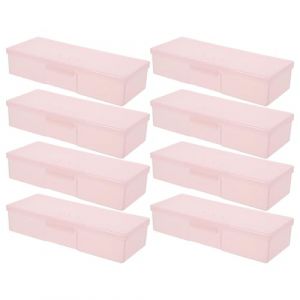 Zerodeko Bo&icirc;te de Rangement Rose pour Outils de Manucure 8 Pi&egrave;ces en Plastique Polypropyl&egrave;ne Grosse Taille Organiseur Compact pour Accessoires Nail Art et Maquillage Protection (Joseph Xu, neuf)