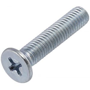 AERZETIX - C59678 - Lot de 100 vis à métaux M5x25 mm à tête fraisée PH2 - DIN 965 - en acier au carbone - dureté 4.8 - finition zingué - pour fixation vis tournevis assemblage (Tuning, neuf)