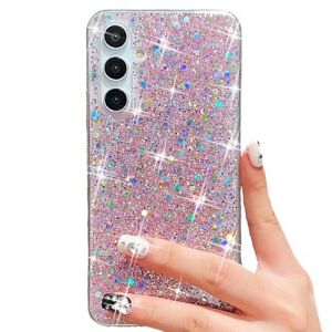Esakycn Coque &agrave; Paillettes pour Samsung Galaxy A05s, &Eacute;tui Housse Antichoc Bling Sparkle Glitter Silicone Mignon &Eacute;tincelant pour Filles et Femmes pour Samsung Galaxy A05s 6,7", Rose (Skyec, neuf)