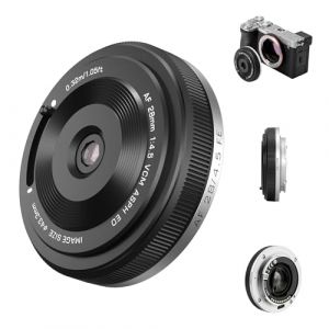 VILTROX AF 28mm F4.5 f/4.5 FE Objectif pour Monture Sony E, Objectif Grand Angle Plein Cadre autofocus Compatible avec Les appareils Photo Sony E-Mount a7C a7SIII a7III a7RIII FX3 ZV-E10 a6700 a6600 (VILTROX EU Store, neuf)