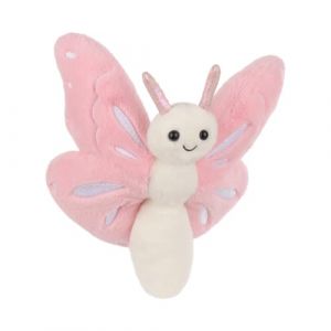 Apricot Lamb Papillon rose insecte en peluche pour enfants, doux et mignon en peluche pour b&eacute;b&eacute;s filles et gar&ccedil;ons, papillon rose spongieux, 19 cm (Apricot Lamb, neuf)