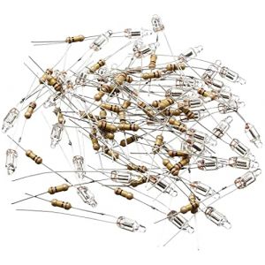 XYWHPGV 50Pcs F4 4x10mm Lumineux Rouge Lumi&egrave;re Ampoule N&eacute;on Indicateur Lampe W 100K R&eacute;sistance(efbfb f9660 590f2 93390 14c32 2d548 (xiangyugongyinglian, neuf)