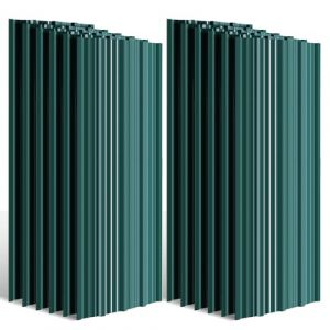 Cecaylie Lot de 24 plaques trap&eacute;zo&iuml;dales en t&ocirc;le galvanis&eacute;e pour des structures de toiture durables, parfaites pour les auvents et les abris de jardin, surface totale 14 m&sup2; (Infinibest, neuf)