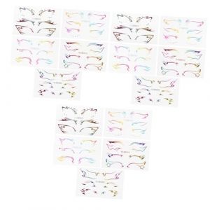 Healeved 15 Feuilles Autocollants De Tatouage Eye-liner Autocollants Temporaires Pour Les Yeux Autocollants De Maquillage Pour Les Yeux Décalcomanies De Maquillage Des Yeux (Sonieg, neuf)