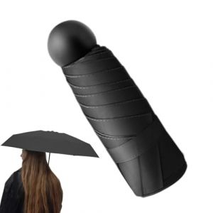 Parapluie de voyage compact, parapluie de voyage, Parasol pliant des femmes, Protection UV portable parapluie compact pour les sports de pêche de camping en plein air de plage de pluie avec 6 côtes re (MightMone, neuf)
