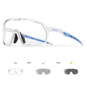 KAPVOE Lunette de Cyclisme Photochromique Homme Lunette V&eacute;lo Route TR90 Cadre Lunette VTT Femme Transparente Lunette Cycliste Protection UV400 Lunette de Soleil Sport Pour Running Course Conduite (kapvoe, neuf)