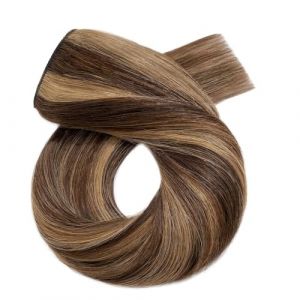 Extension Cheveux Extensions de cheveux humains à clipser de 40 à 66 cm, une pièce avec 5 clips, blond brésilien lisse Extension Cheveux Naturel(P4-27 HL,24inches) (hairongshangdian, neuf)