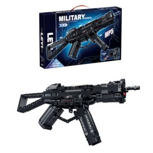 Technik Militaire Arme Blasters, 353 Pièces Mitraillette MP5 avec Fonction Tirée, DIY Militaire Modèle de Fusil de Sniper pour Adultes Enfants Compatible avec Lego (Tirff, neuf)
