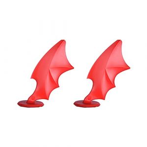 Klaxons de Casque de Moto, 1 Paire de Cornes de Casque de D&eacute;coration Dangle de Cornes de Diable avec Ventouse Oreilles de Casque de Ski Diable D&eacute;coration de Diable Accessoires de Moto (CHENQINGKE, neuf)