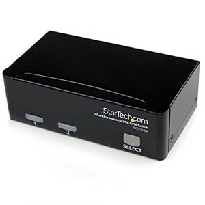 StarTech.com Switch KVM USB VGA professionnel à 2 ports avec câbles - Kit commutateur écran clavier souris (SV231USBGB) (I-TOUR, neuf)