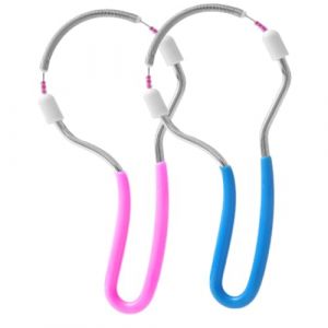 ASADAYS Outil de ressort pour &eacute;pilation faciale - Dispositif de filetage de pr&eacute;cision pour l&egrave;vre sup&eacute;rieure, menton et joues - Design portable en acier inoxydable pour femme (bleu et rose) (ASADAYS-EU, neuf)