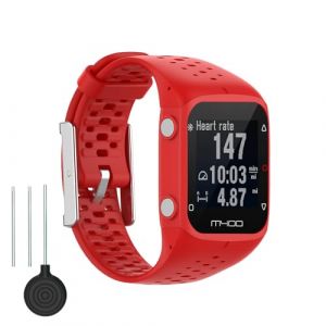 Bdsidy Bracelet Compatible avec Polar M430 /Polar M400 Band, Femme Sport R&eacute;glable Strap Silicone Bracelets de Remplacement Homme Watchband pour Polar M430 /Polar M400 Smartwatch Accessoires (Rouge) (Dikoe, neuf)