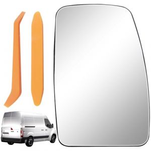 Verre de rétroviseur de rechange pour Renault Master 2010-2021/Opel Movano 2010-2023/Nissan NV400 2010-2021 côté passager(droit) chauffant Remplacement de verre de Rétroviseur verre de rétroviseur (Hopesing, neuf)