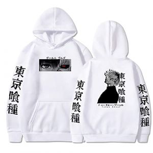 oneforus Tokyo Ghoul Kaneki Ken Sweat à Capuche pour Homme imprimé à Manches Longues Japonais Anime Cosplay Pull Harajuku Sweat (oneforus, neuf)