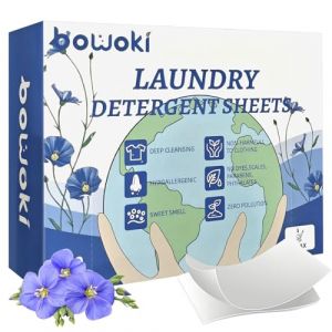 Lessive en Feuille Biod&eacute;gradable-120 Lavages-Lessive ecologique-100% Hydrosoluble et Hypoallerg&eacute;nique,Sans Plastique,Pour Blanc et Couleur-Lessive main voyage,Lessive en Feuilles - Lin (DONGCHUANSHUN LIMITED, neuf)