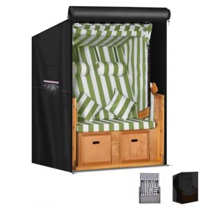 LAMUNI Housse Chaise Jardin Exterieur Housse de Chaise de Plage Imperm&eacute;able Housse de Protection pour Chaise de Plage, 420D Tissu Oxford Bache de Protection pour Cabine de Plage, 120x90x160/145cm (WHDFEU, neuf)