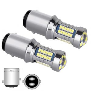 Ampoule P21/5W 1157 Bay15d Led 12V 24V Blanc 6000K, Pour Les Feux De Freinage, Les Feux ArrièRe, Les Feux De Jour, etc. Lot de 2 (PYRJIN, neuf)