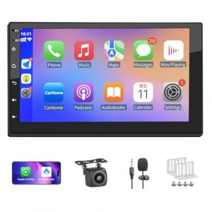 Autoradio 2G+32G 2 DIN Android 13 Stereo Compatible avec Apple Carplay et Android Auto,Autoradio 7 Pouces Bluetooth, Caméra 4K, Microphone, GPS/WiFi/BT/Mirror Link/FM/USB/TF (Reakosound, neuf)