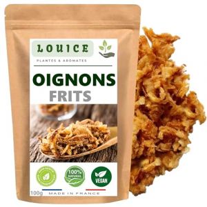 Oignons Frits Croustillants 100g - Parfaits pour hot-dogs, burgers, salades, soupes, plats asiatiques et plus ! (LOUICE, neuf)
