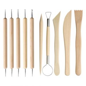 10 Pi&egrave;ces Outils Kit Poterie Adulte, Outils de Poterie pour Argile, Air Dry Clay Kit De Poterie Enfant Pour Mod&eacute;lisme, Sculpture, D&eacute;butant, Accessoires Id&eacute;aux pour Artistes et D&eacute;butants (LMINGMING, neuf)