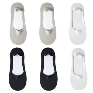 cxxtkcxxlc Lot De 6 Paires De Chaussette Invisible Homme En Soie Glac&eacute;e Antid&eacute;rapantes, Chaussettes No-Show En Soie Glac&eacute;e Pour Bottes (Taille 39-44) (chengongspace, neuf)