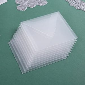 Lot de 10 pochettes de rangement refermables en plastique transparent pour matrices de découpe, pochoirs, albums, travaux manuels, scrapbooking, cartes en papier, loisirs créatifs (OTTETCH-EU, neuf)