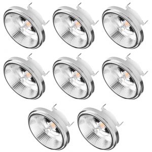 TPMAFF Lot de 8 Ampoules LED AR111 G53 avec r&eacute;flecteur 15 W 1500 lumens (&eacute;quivalent 120 W) Angle de Faisceau 45&deg;, 12 V AC/DC Basse Tension, Non Variable (Qiangjian stor, neuf)