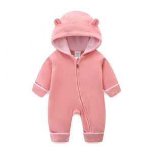 KIDDLETOWN B&eacute;b&eacute; Combinaisons polaire Barboteuses, Combinaison Une Pi&egrave;ce avec Capuche Gar&ccedil;on et Fille, combinaison de neige manteau d'Automne Hiver polaire, Nouveau-n&eacute; dessin anim&eacute; barboteuse 0-18 Mois (KIDDLETOWN, neuf)
