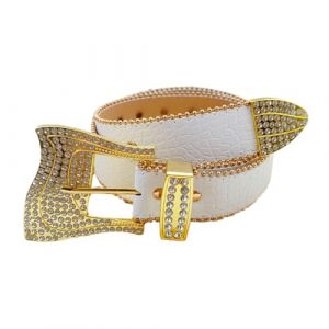 DINSOAVR Ceinture, ceinture pour femme vintage avec boucle en strass, ceinture en jean, ceinture en relief pour pantalons et décorations de taille (guangzhoujucikejiyouxiangongsi, neuf)