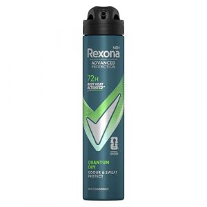 Rexona Men Déodorant anti-transpirant en spray Quantum Dry avec technologie Body Heat Activated, 200 ml (MF ECOM NETWORK, neuf)