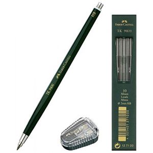 Faber-Castell 139400 Porte-mine TK 9400, &eacute;paisseur de la mine : 2 mm, duret&eacute; : Choix, Couleur du corps : vert (allpremio, neuf)
