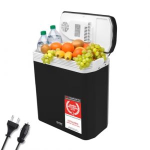 TZS First Austria Glacière électrique portable 24L, Mini réfrigérateur, 12 V et 230 V pour Voiture, Camping, Boîte réfrigérante, Glacière thermoélectrique (TZS First E Commerce GmbH, neuf)