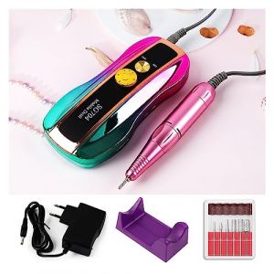 TEmkin Perceuse à Ongles électrique Professionnelle 35 000 TR/Min avec écran LCD HD, maître des Ongles Rechargeable pour manucure, perceuse à Ongles Portable Mac (Groen A) (AZ123456789, neuf)