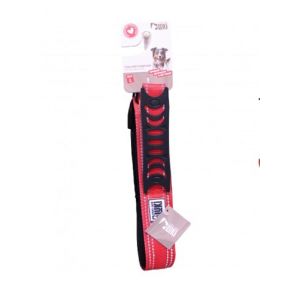 Mon ami Luki - Collier r&eacute;fl&eacute;chissant avec poign&eacute;e - Rouge - Chien - 4X10X6CMTAILLE M-3.8x34CM (JO Services, neuf)