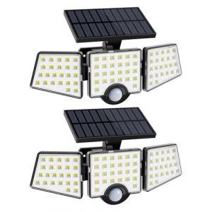 Lepro Lampe de Sécurité Solaire Extérieur Puissante 1200LM, Projecteur Extérieure avec Détecteur de Mouvement PIR, 3 Têtes, IP65 Étanche Solaire éclairage Mural d'extérieur pour Porche, Jardin, Patio (Lepro FR, neuf)