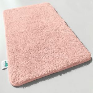 Floordirekt Tapis de bain Sky Soft | Carré et rond | Tapis de bain | Extra moelleux | Antidérapant et à séchage rapide | Plusieurs couleurs et tailles (50 x 80 cm, rose) (MEISTEREI, neuf)