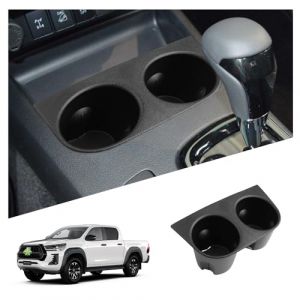 Ruiya Compatible avec Toyota Hilux AN120 AN130 2016-2025 2026 Porte Gobelet Voiture, Console Centrale Porte-gobelet en Silicone Porte Gobelets pour Organisateur de Tasse Toyota Hilux Accessoires (YEEP IN, neuf)