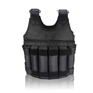 AYNEFY Gilet lesté Réglable de 50 Kg, Gilet D'entraînement à la Taille pour Homme ou Femme, lesté avec 12 Sacs de Poids, Cardio, Course à Pied, Fitness pour la Perte de Poids (Plaque de (Dylandering, neuf)