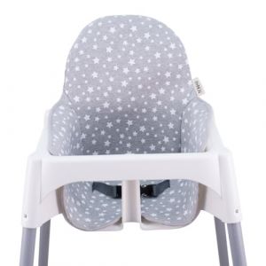 JYOKO Kids Coussin pour Le Chaise Haute Compatible avec IKEA Antilop, 100% Coton (White Star) (JYOKO, neuf)