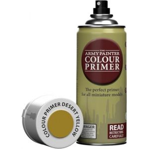 The Army Painter, Colour Primer Desert Yellow, 400 ml Spray Acrylique Jaune Désert, Apprêt pour la Peinture de Figurines Warhammer et Donjon et Dragon (The Army Painter, neuf)