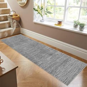 Siunwdiy Tapis Cuisine Antiderapant Lavable Gris Tapis De Passage Long Couloir Motif Unie Moderne Tapis De Entree Interieur,Tapis De Salon Chambre Paillasson Largeur 40-140Cm,Gris,50x160cm (XianXiuxiu Store, neuf)