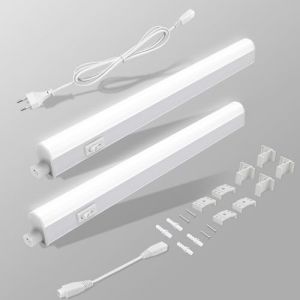 BOYIR R&eacute;glette LED Lot de 2, 31.5cm Lampe de Placard 4000K Blanc Neutre, Lampe d'Armoire &agrave; Interrupteur, 500lm LED Cuisine Connectable, Reglette LED Cuisine pour Placard, Armoire, Escalier, Couloir (URUI, neuf)