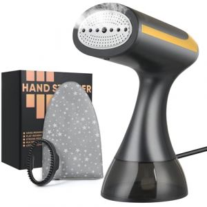 HOTUT Défroisseur Vapeur, 1500W Voyage Vapeur Steamer, Fer à Repasser Vertical Portable avec Réservoir d'eau de 300ml, Réchauffage Rapide Defroisseur Vapeur Vertical pour Tissu et Textile - Noir (ZHDAYA, neuf)