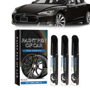 3 Pcs Stylo de retouche noir pour jantes Stylo de peinture pour jantes 30ml Stylo de retouche noir pour voiture Stylo de peinture pour jantes pour &eacute;liminer les rayures, Stylo de retouche pour jantes (MELTRANS, neuf)