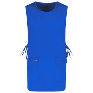PALLTEX Ampato Blouse de Travail Femme de Menage Tablier Femme de Menage Hôtellerie, Ecole, Primeur, Peintre, Cuisine (Bleu/Blanc) (PALLTEX, neuf)